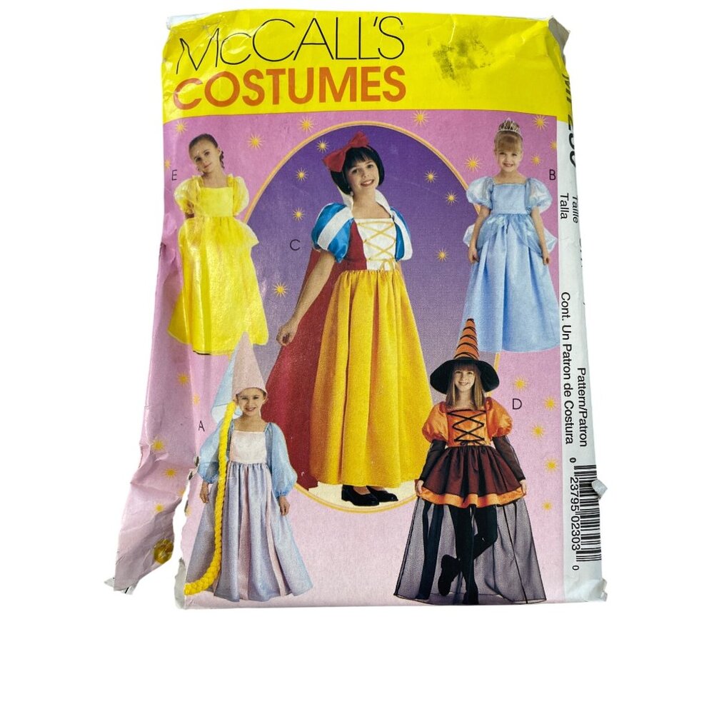 McCalls MP230 Sewing Pattern Size 7-8-10 Belle Snow White Cinderella Witch UNCUT